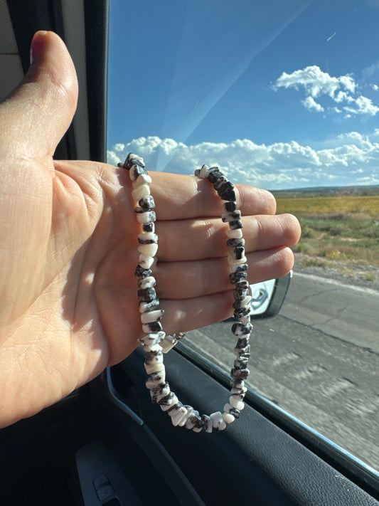 White Marble Bead Necklace