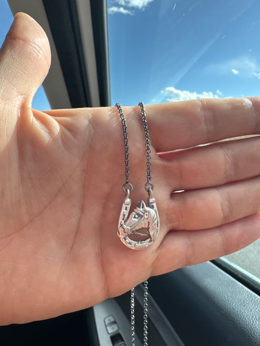 Horseshoe Silver Necklace