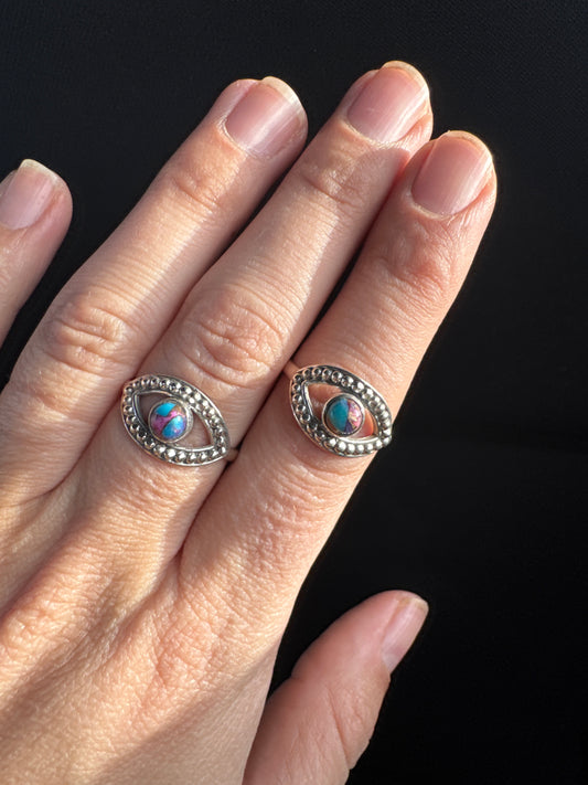 Pink Dhalia Eye Ring | Size 7 & 9