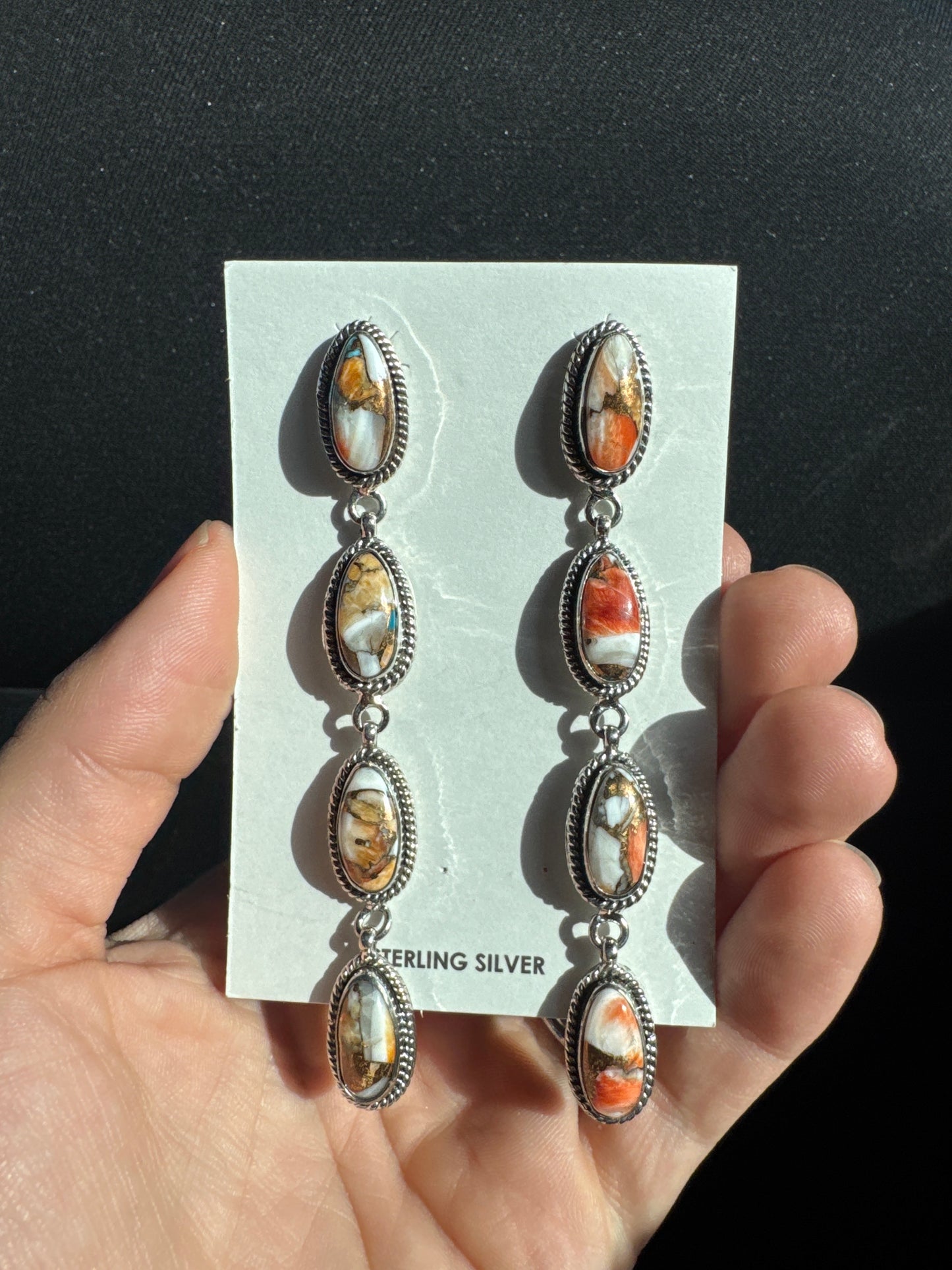 Spiny Oyster Drop Dangle Earrings