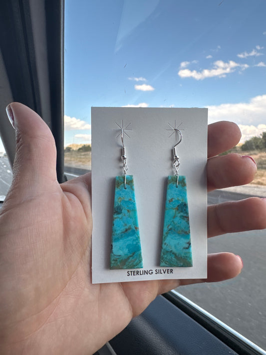 Turquoise Slab Earrings