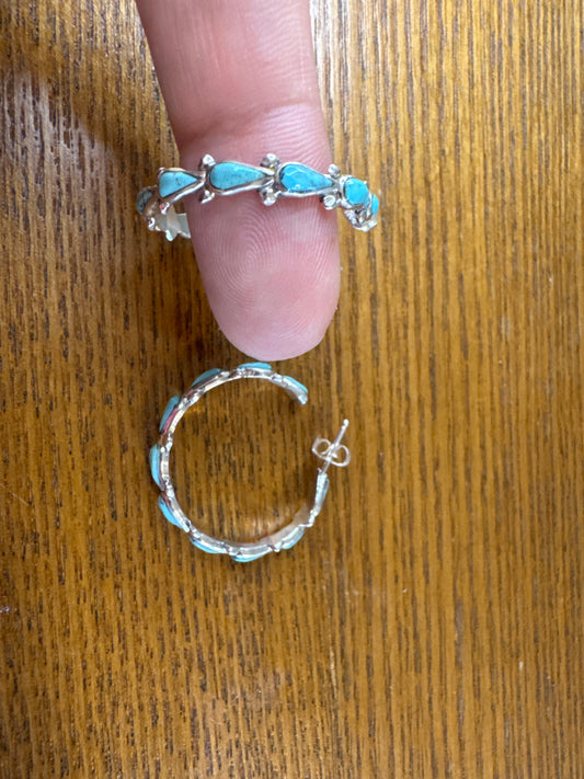 Turquoise Hoop Earrings