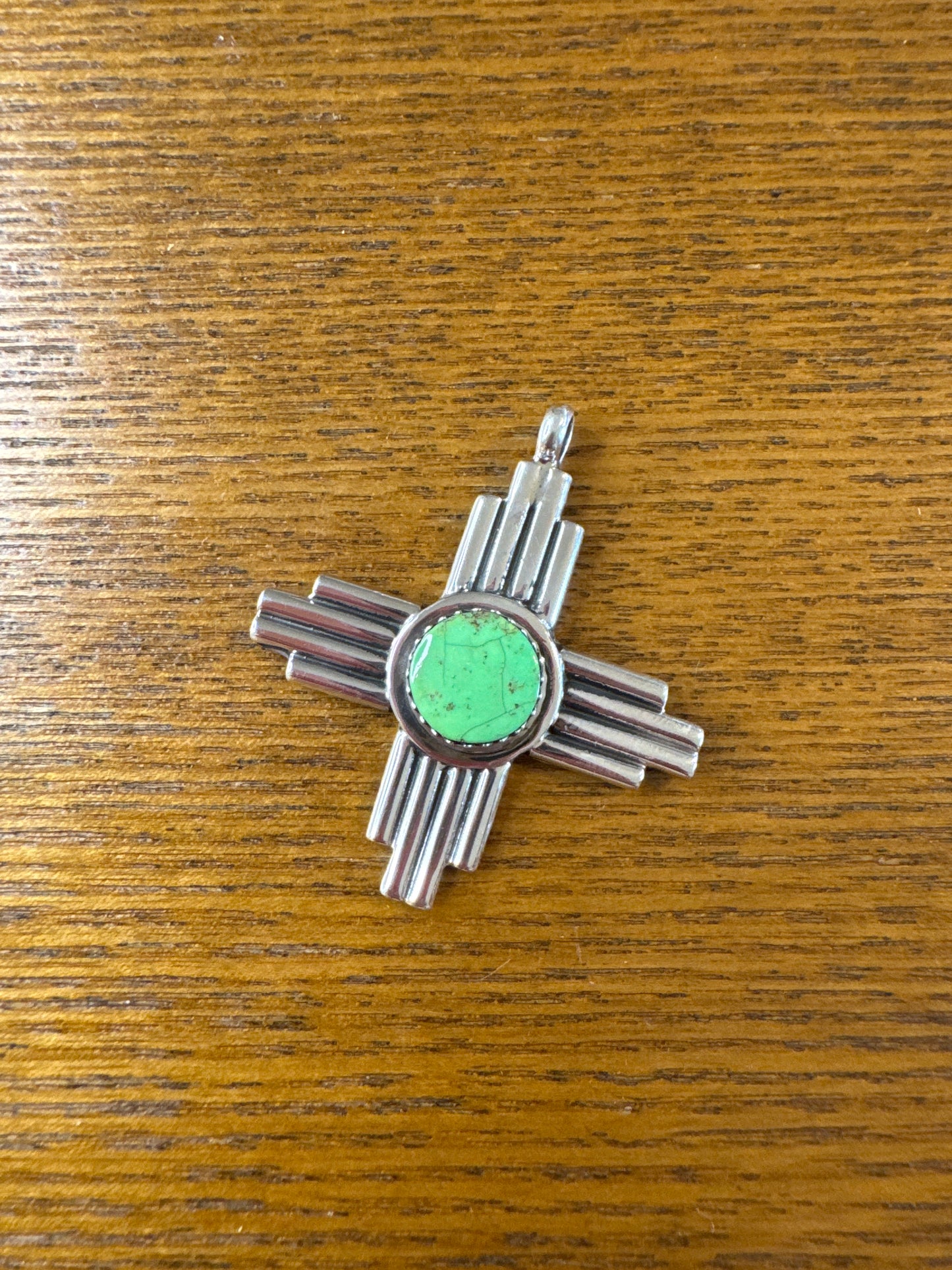 Green Turquoise Zia Pendant