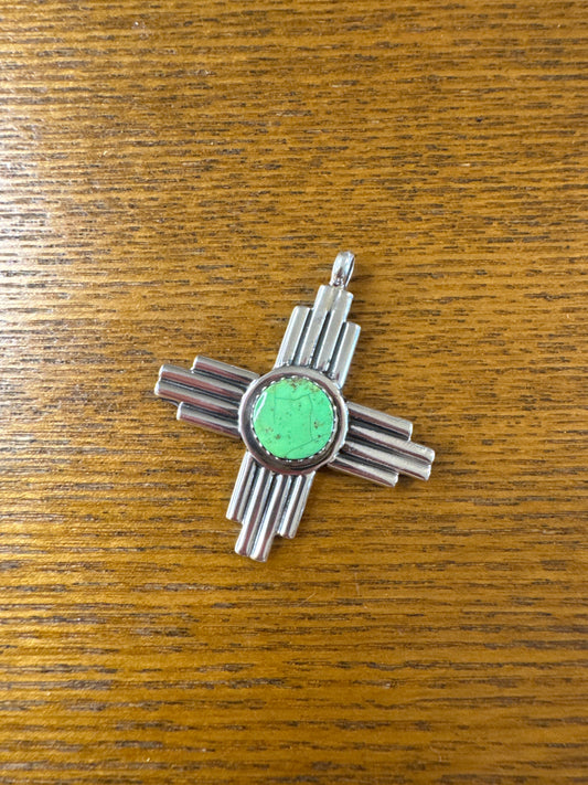 Green Turquoise Zia Pendant