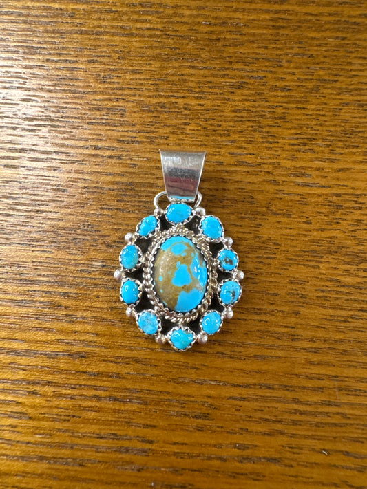 Turquoise Pendant by Falencia Yazzie