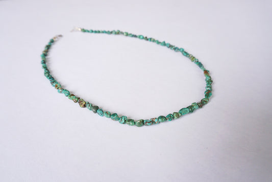 Turquoise Small Boulder Nugget Bead Necklace