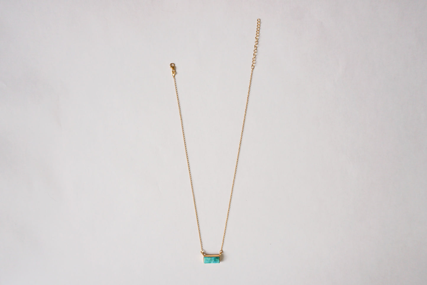 Gold and Turquoise Bar Necklace