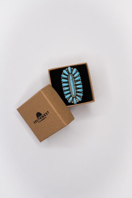 Navajo Turquoise Cluster Ring