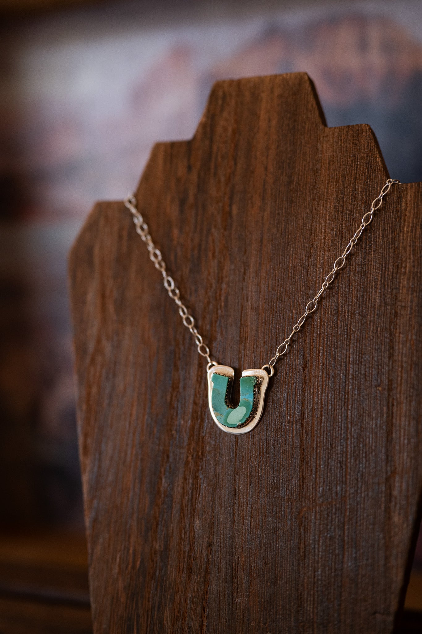 Horse Shoe Kingman Turquoise Necklace
