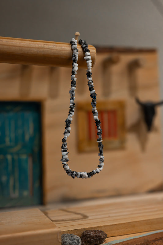 White Marble Bead Necklace