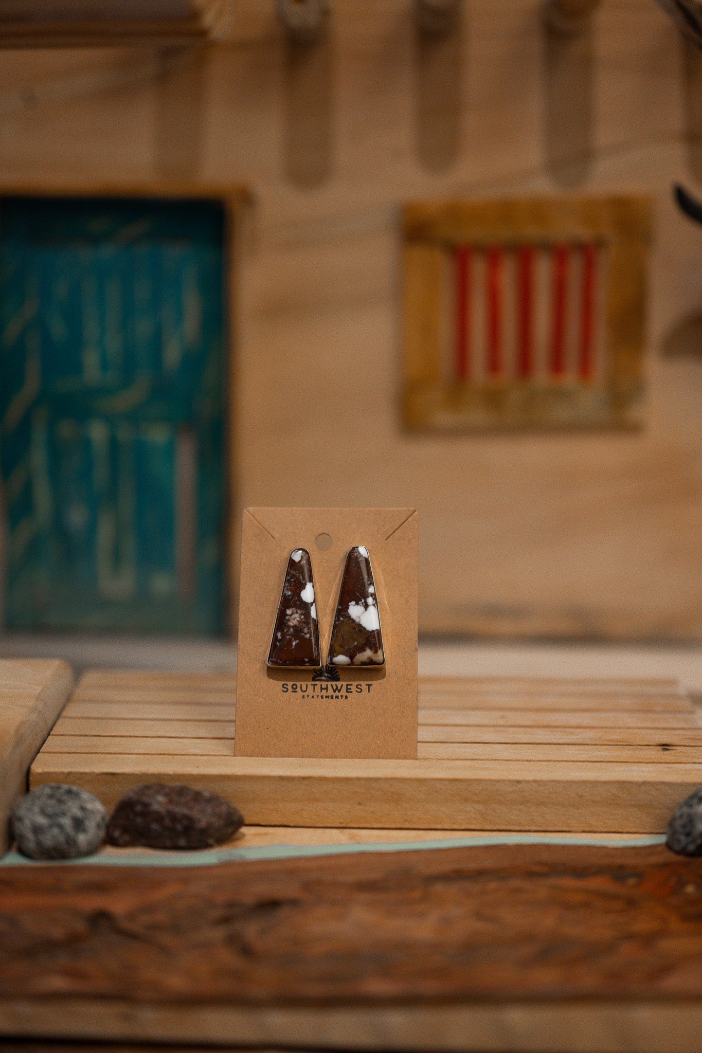 Wild Horse Earrings by Leslie Nez