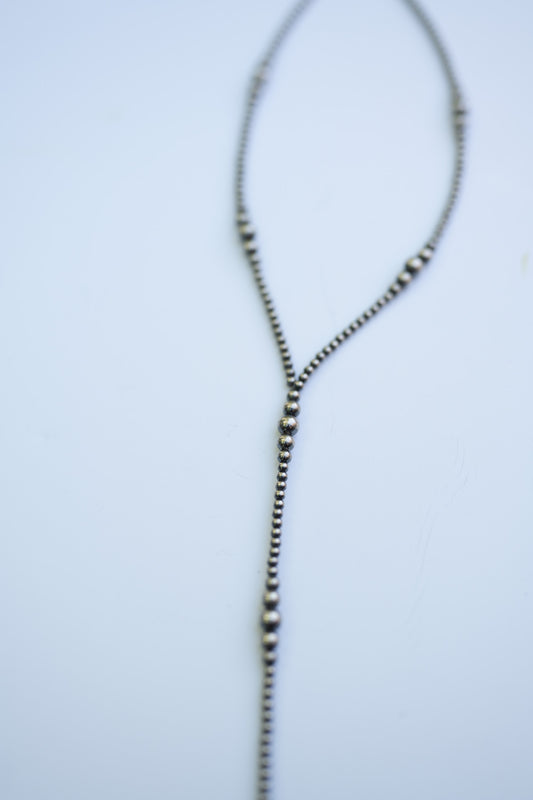 Gradual Navajo Pearl Lariat Necklace
