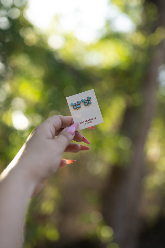 Zuni Butterfly Stud Earrings