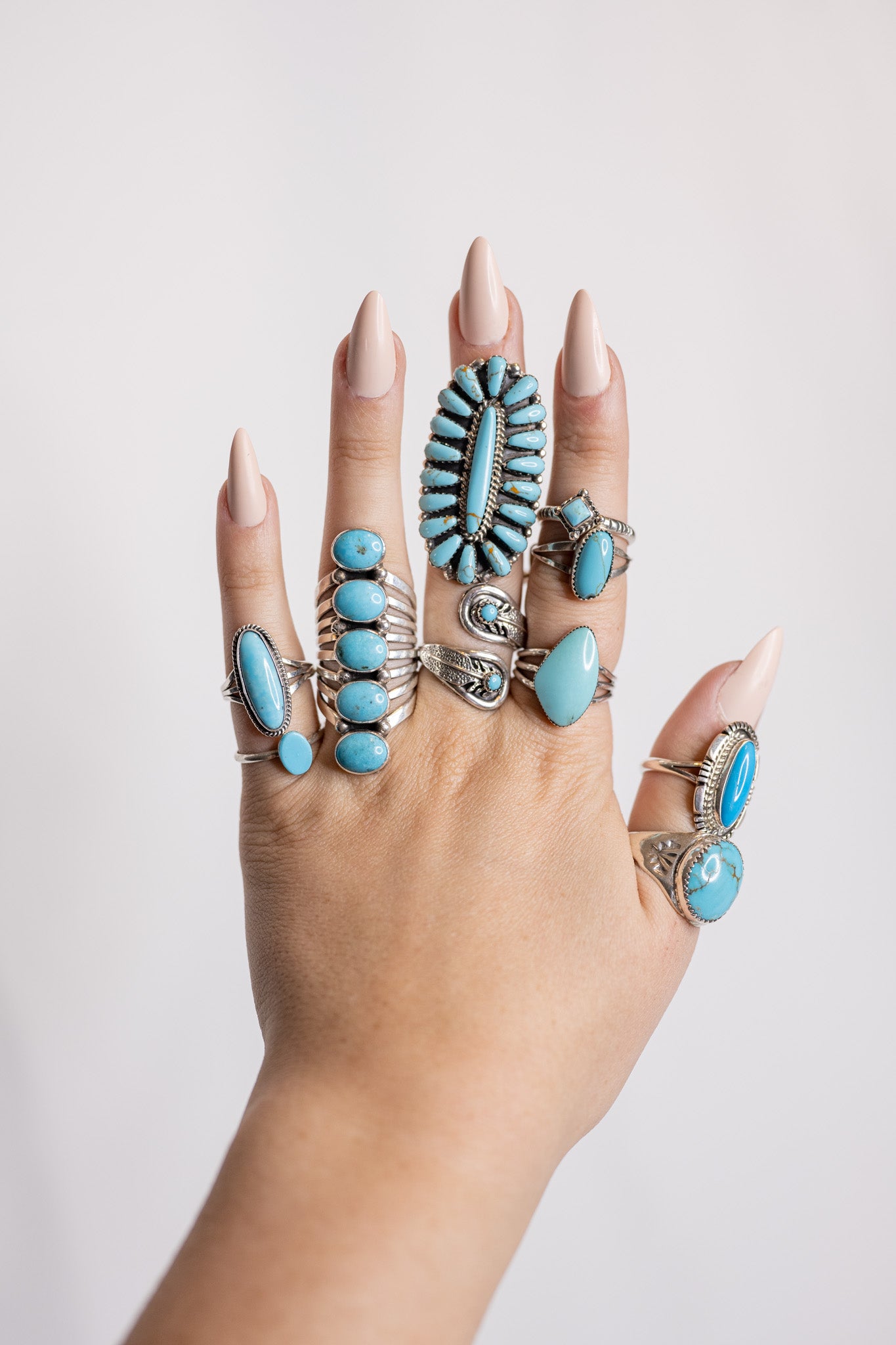 BACK IN STOCK | Five Stone Turquoise Ring | Size 8