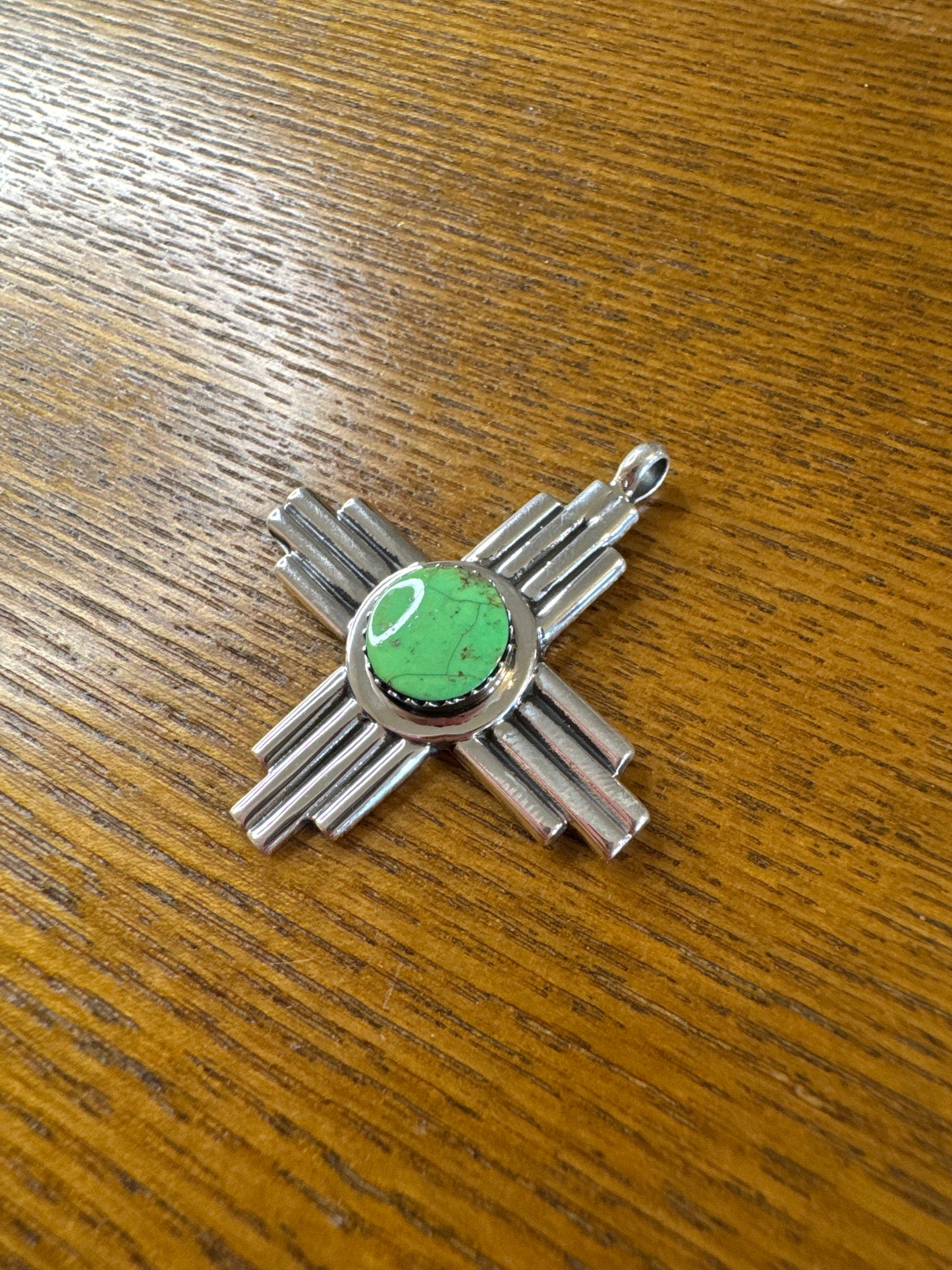 Green Turquoise Zia Pendant