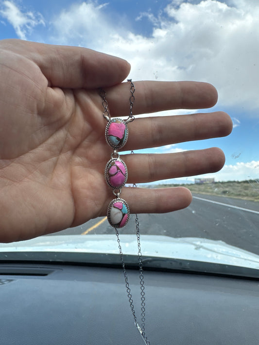 Cotton Candy Drop Necklace