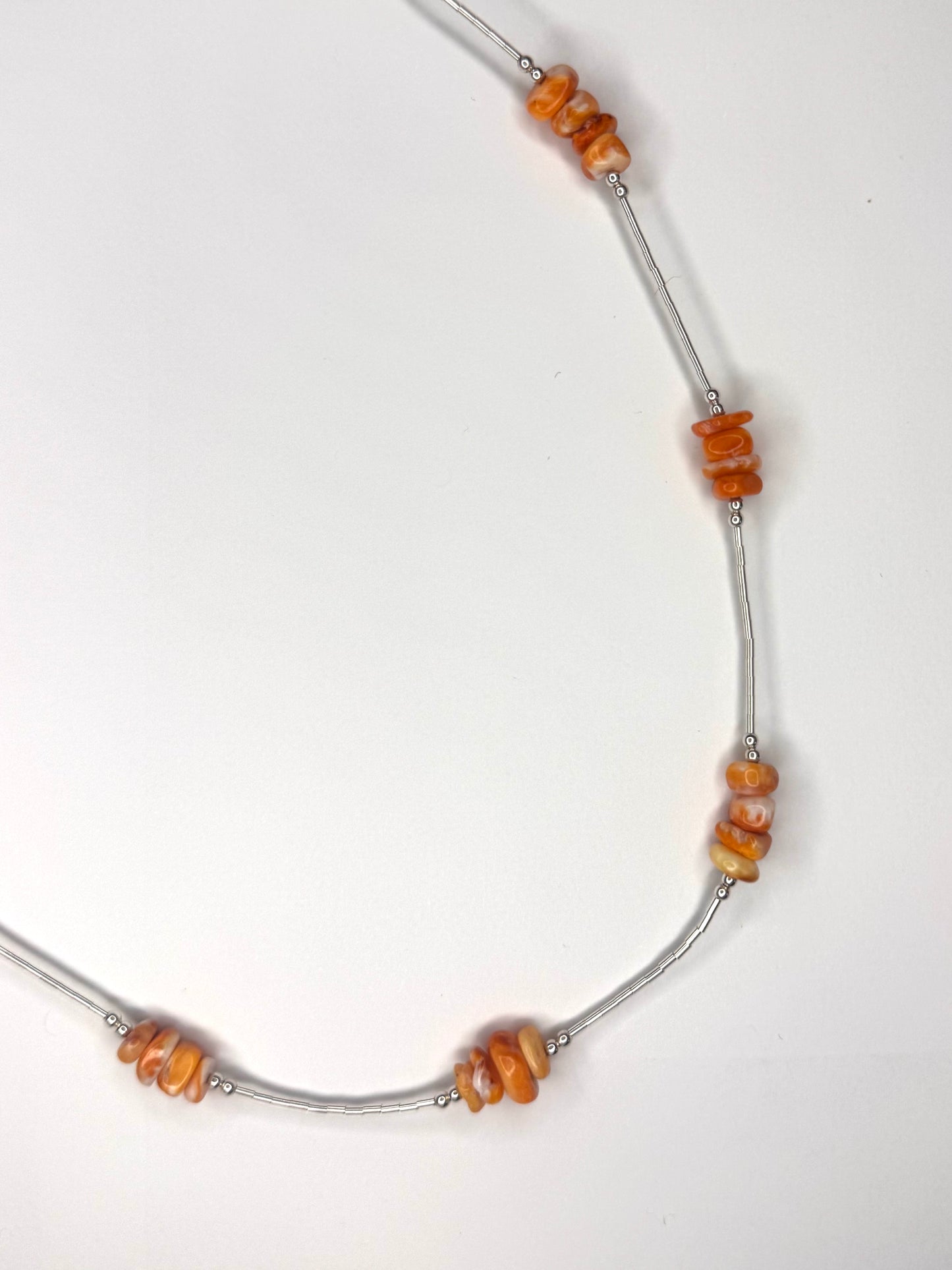 Spiny Oyster and Heishi Necklace