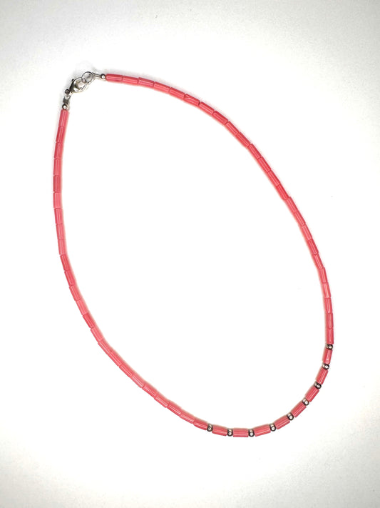 Pink Shell Bead Necklace