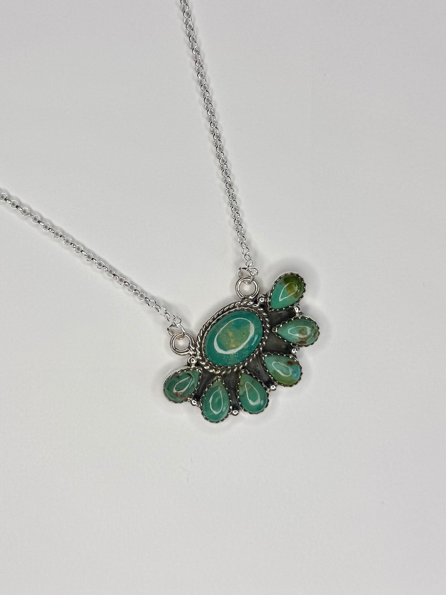 Half Cluster Turquoise Necklace