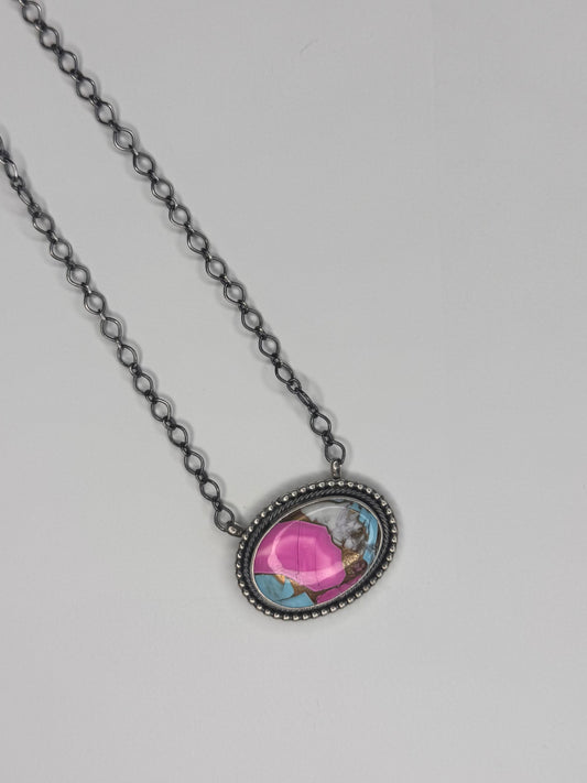 Cotton Candy Turquoise Chain Necklace