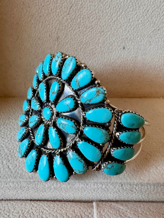 Navajo Cluster Turquoise Cuff
