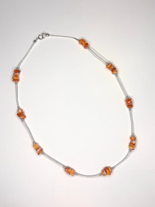 Spiny Oyster and Heishi Necklace