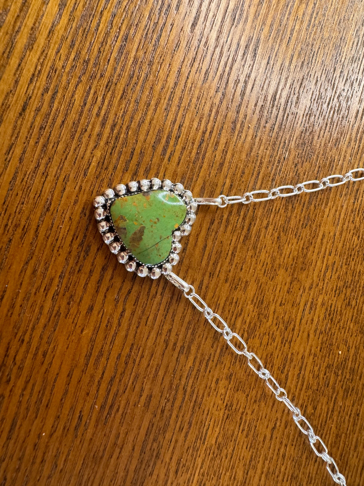 Green Turquoise Heart Necklace