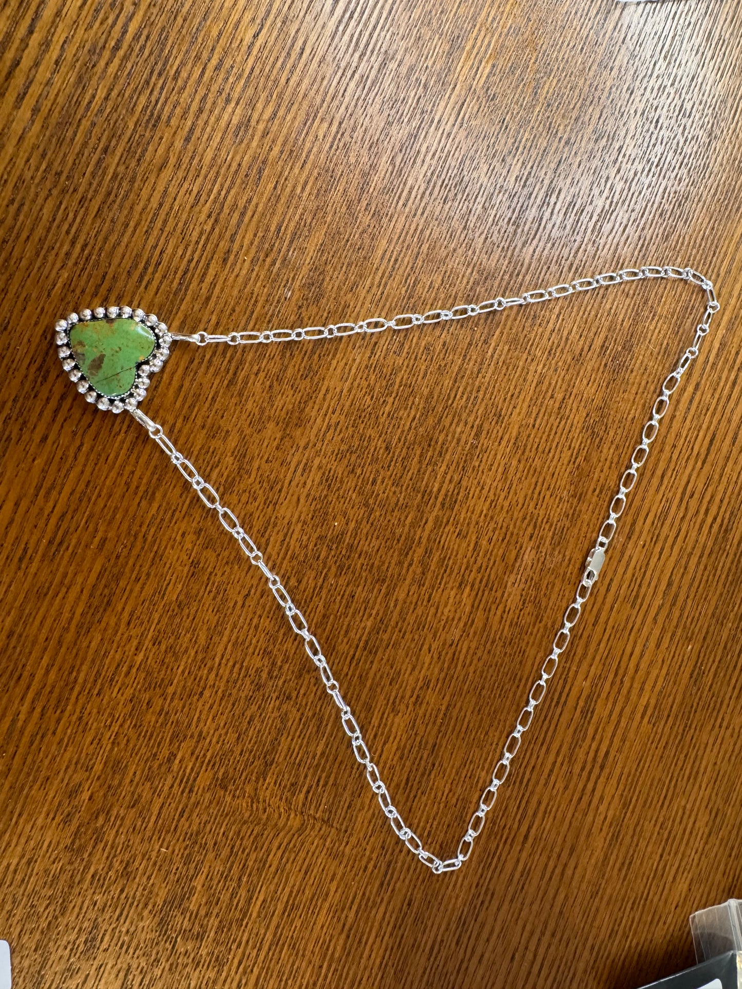 Green Turquoise Heart Necklace