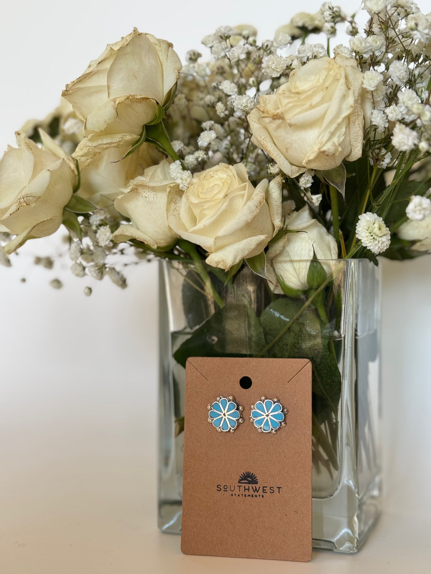 Zuni Floral Stud Earrings
