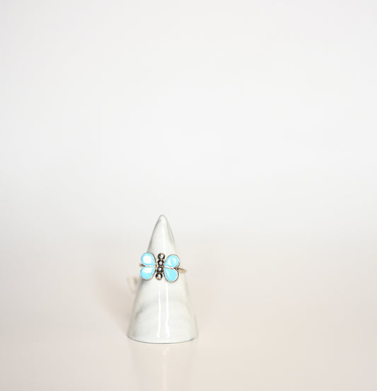 Butterfly Kingman Turquoise Ring | Size 7