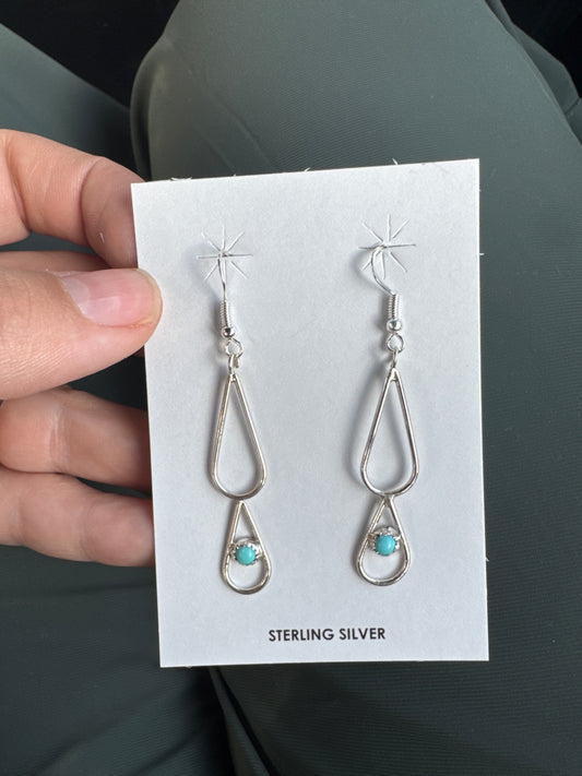 Silver teardrop earrings