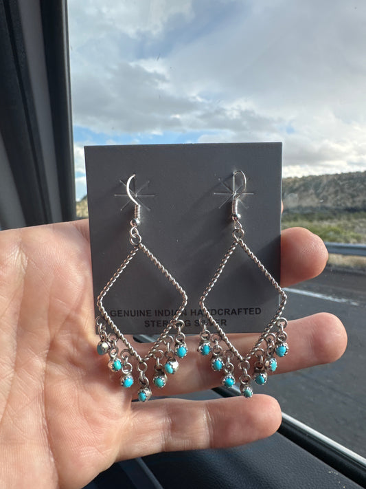 Navajo Dangle Earring with Turquoise