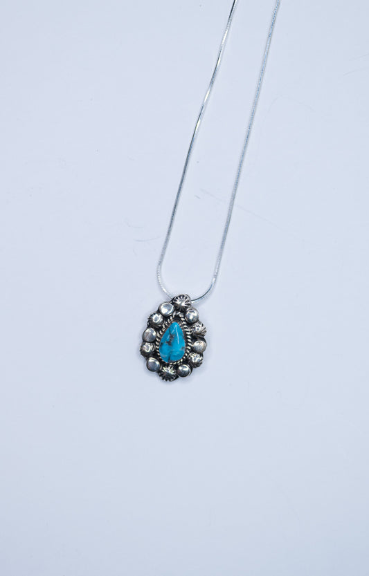 Silver and Turquoise Pendant