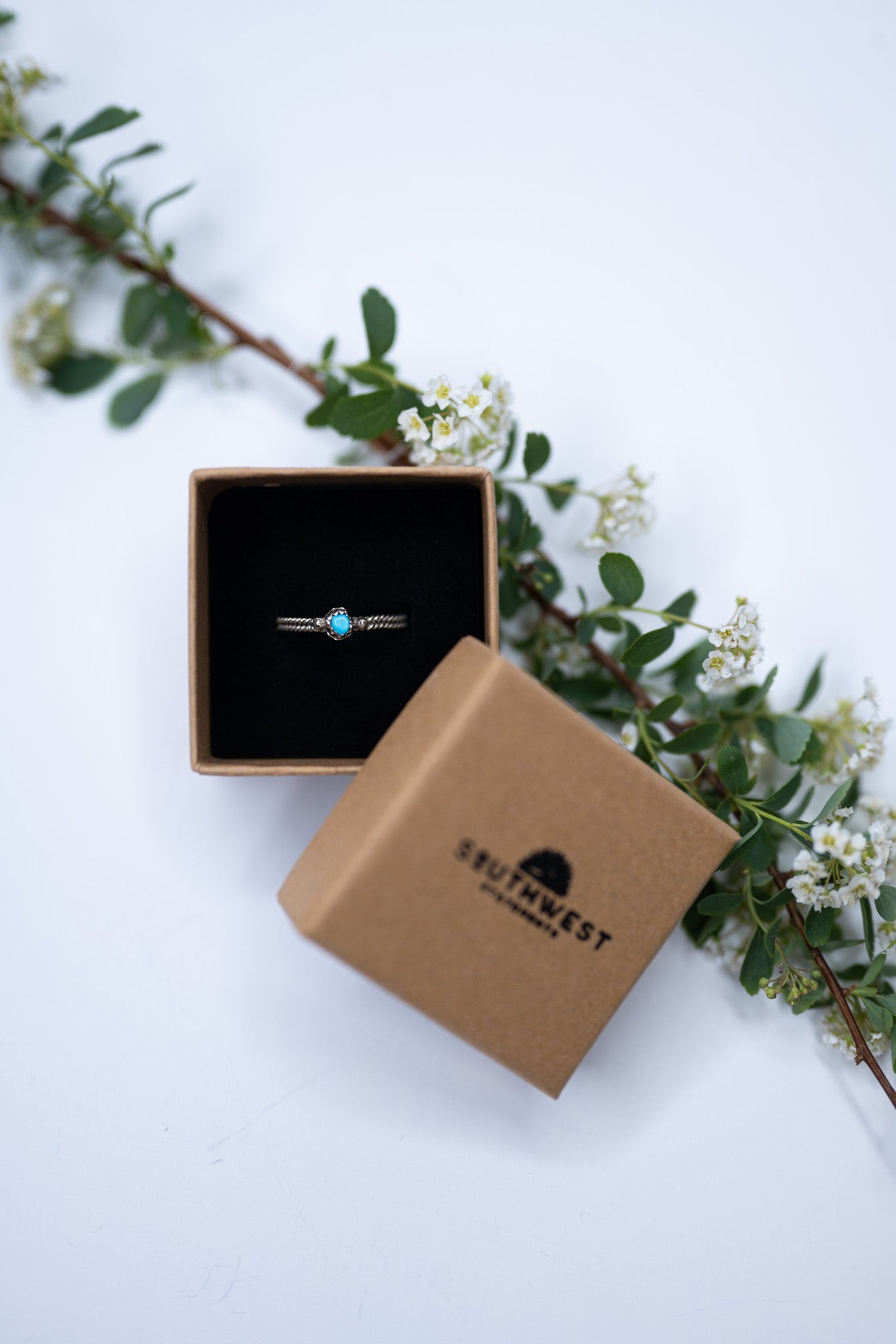 Simple Silver and Turquoise Ring SIZE 10 | SIZE 7.5