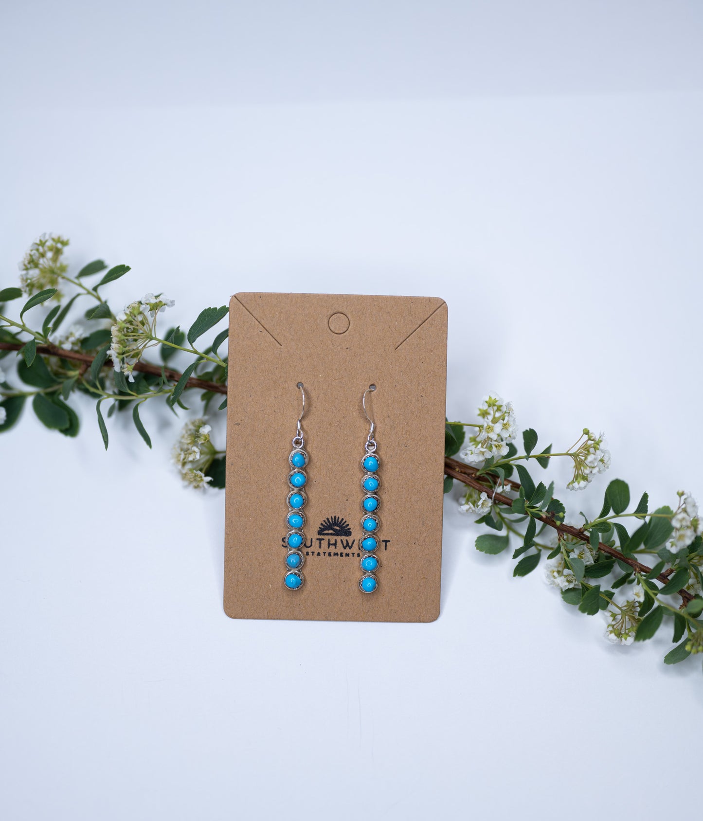 Kingman Drop 7 Stone Earrings