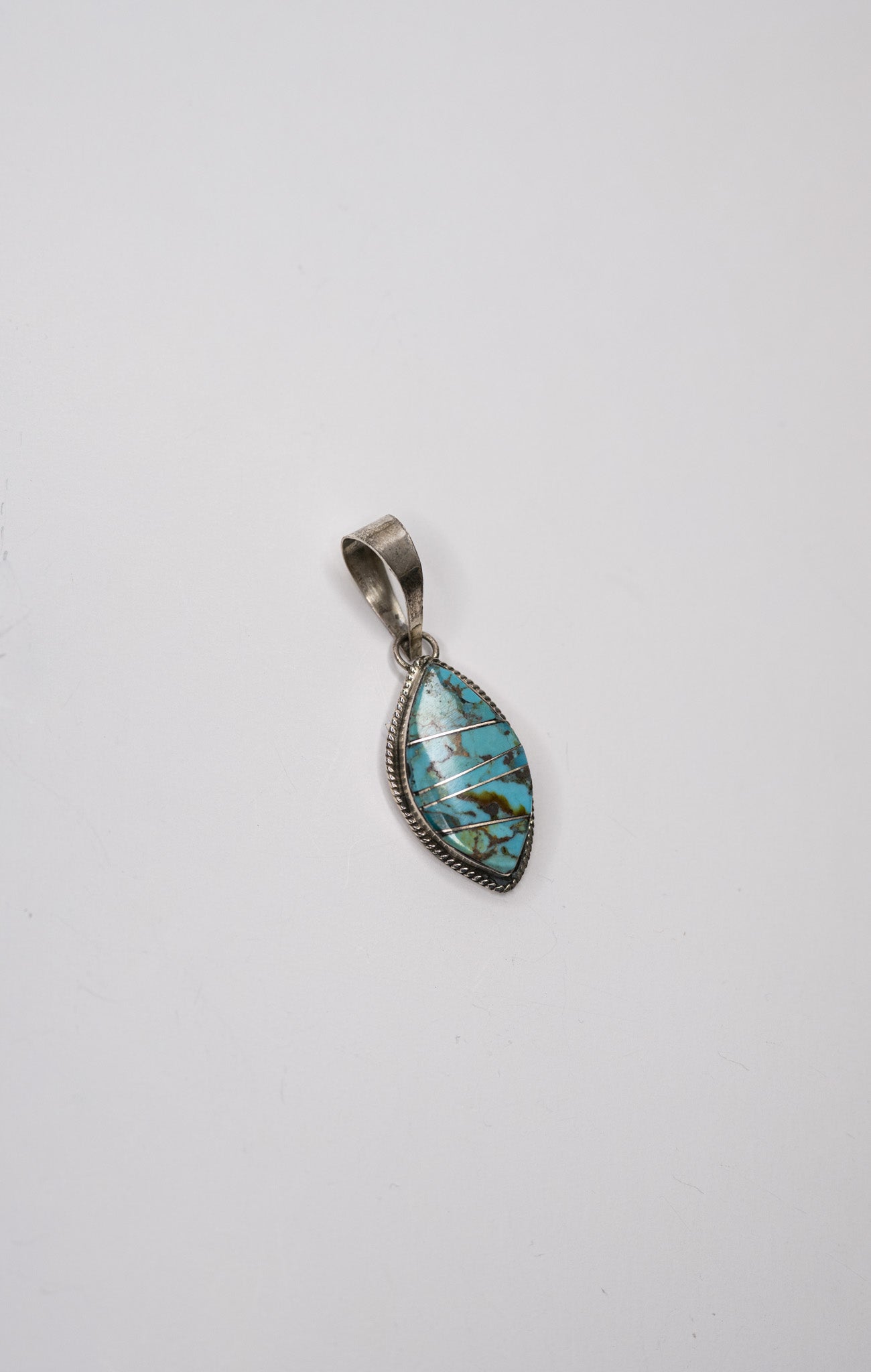 Almond Shaped Kingman Turquoise Pendant