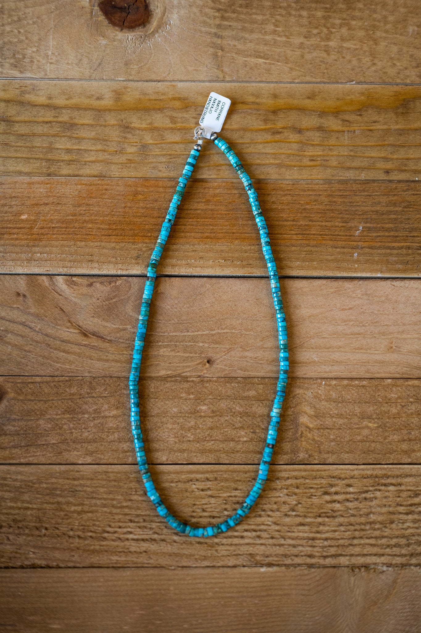 Turquoise Bead Necklace 18”