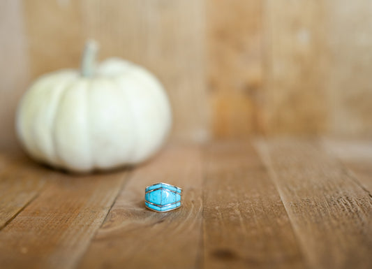 Turquoise Stacker Ring | size 9