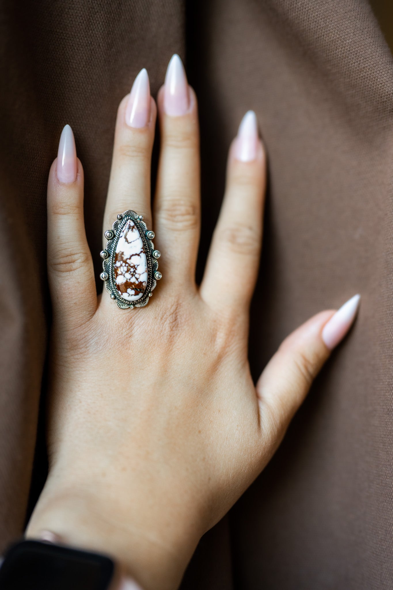 Wild Horse Teardrop Ring | adjustable