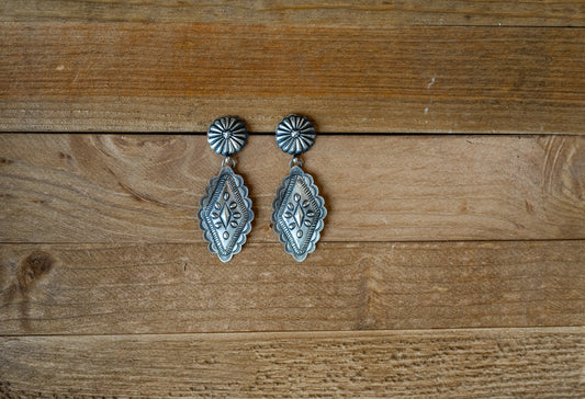 Silver Concho Earrings