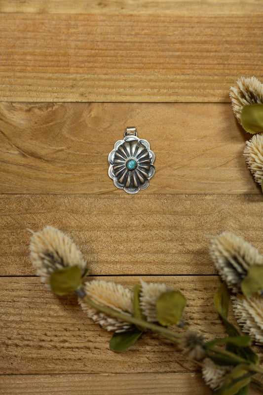 Concho Pendant with Stone