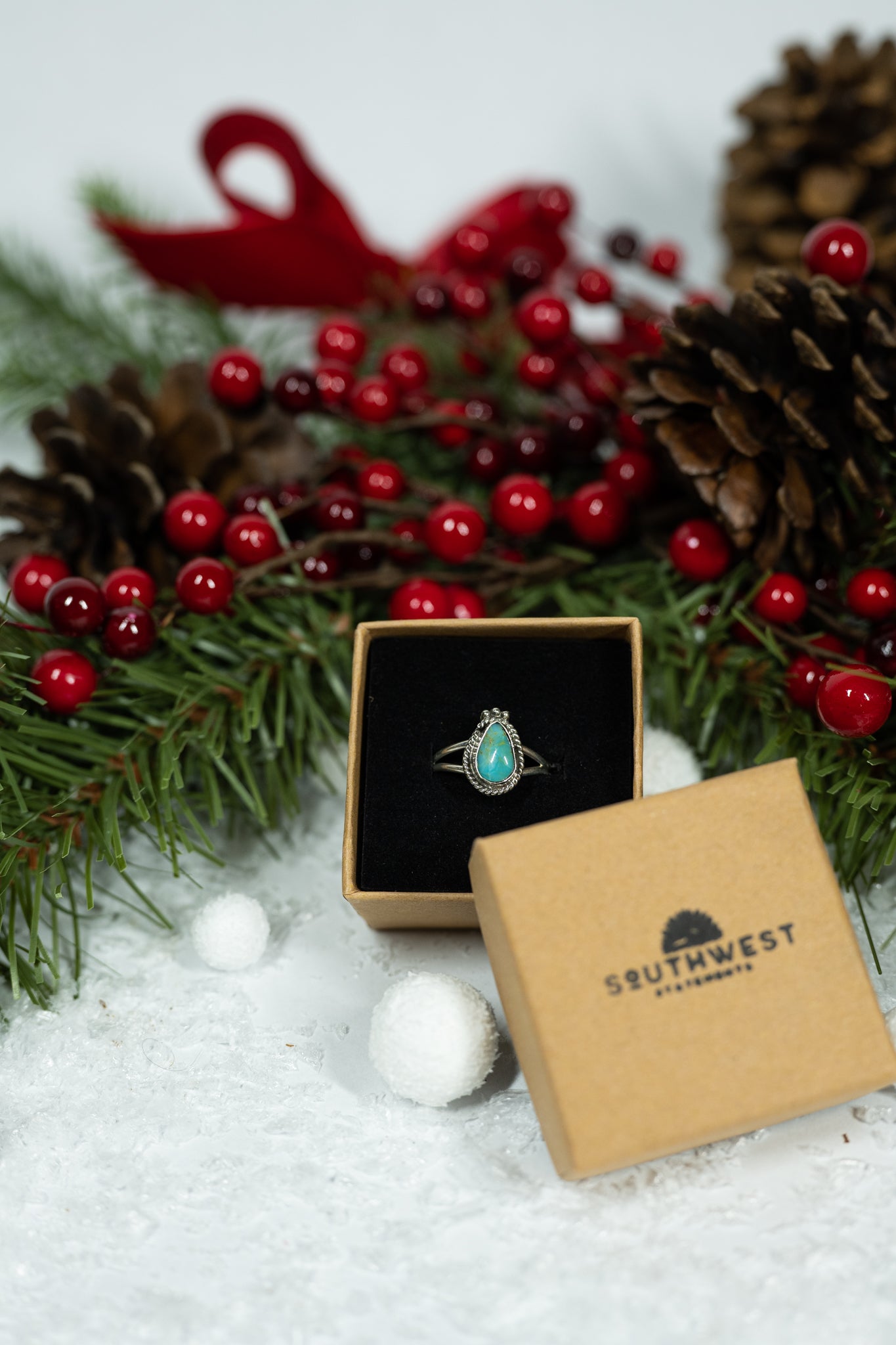 Teardrop Turquoise Ring | Size 9