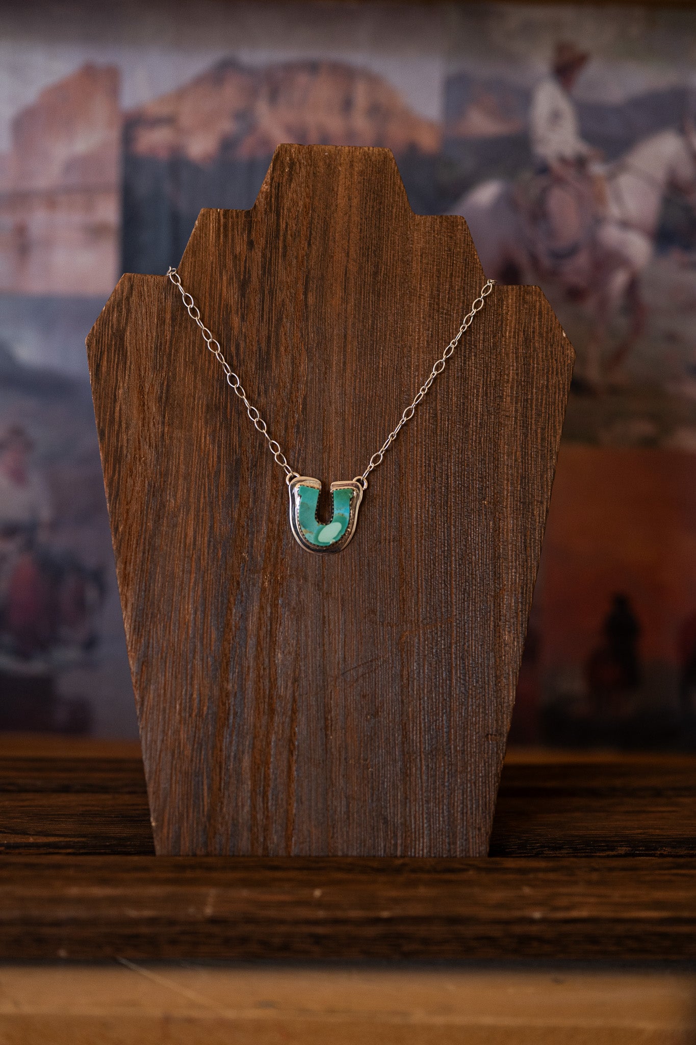 Horse Shoe Kingman Turquoise Necklace