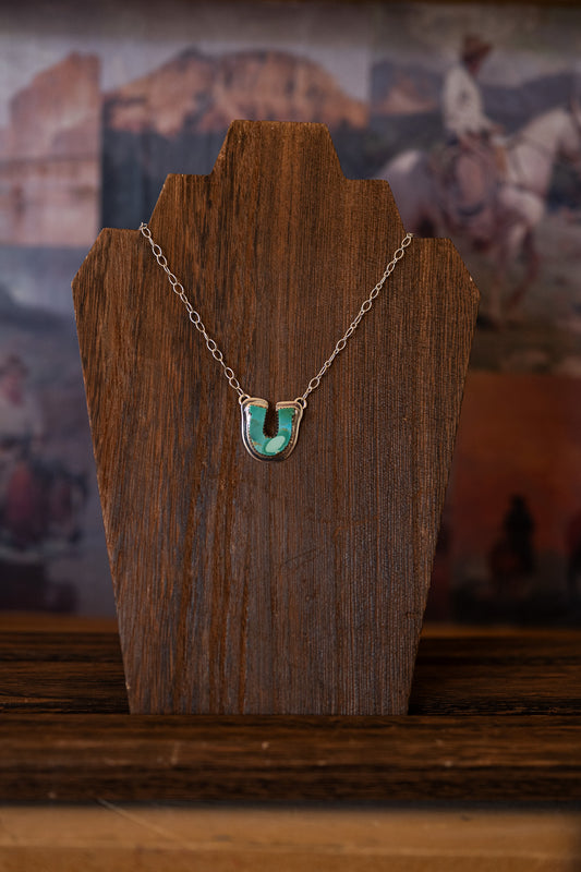 Horse Shoe Kingman Turquoise Necklace