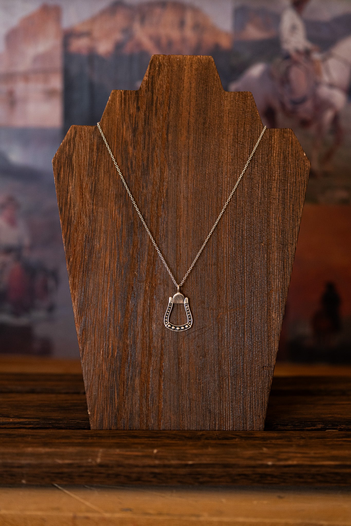 Silver Stirrup Necklace