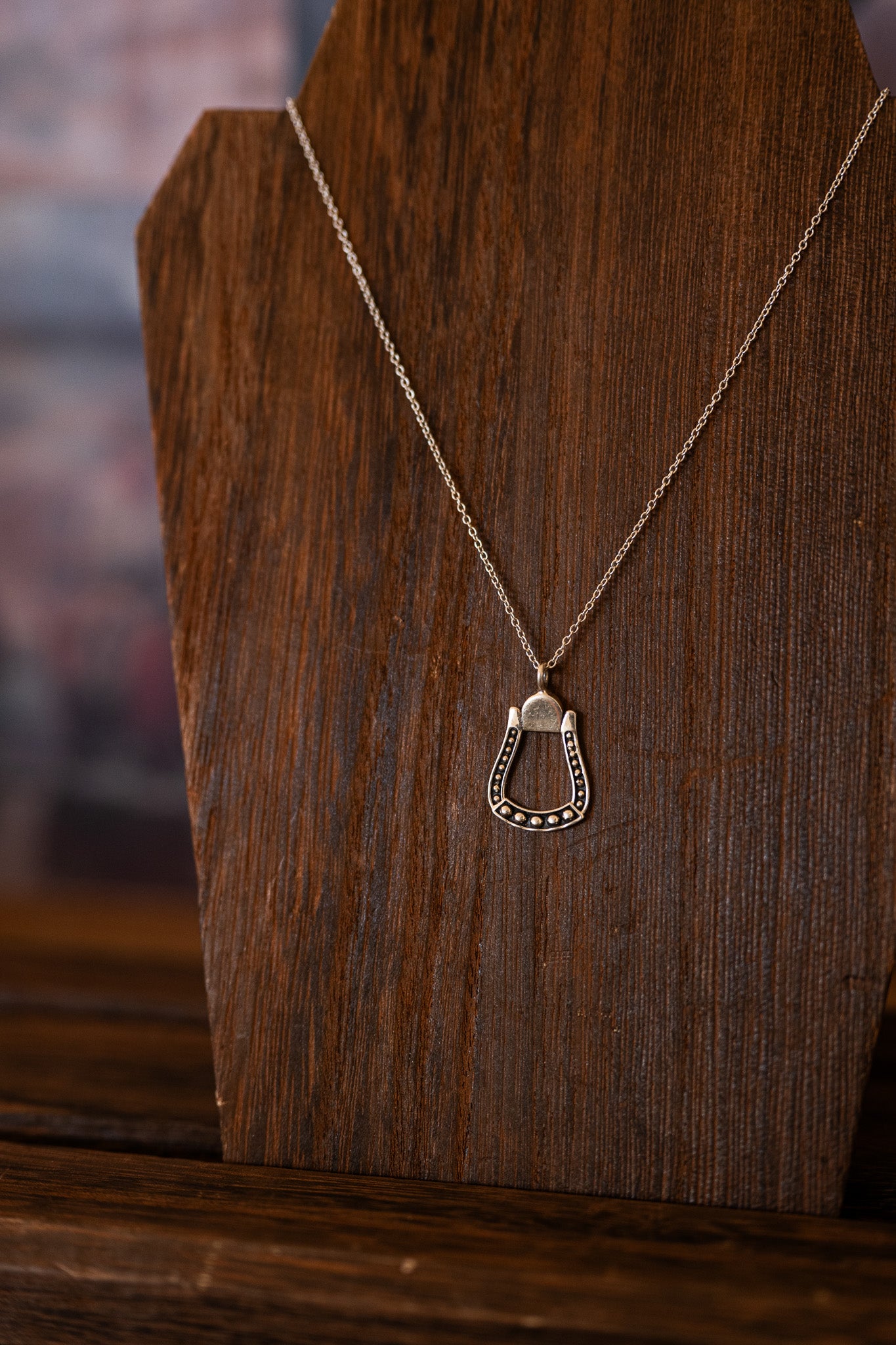 Silver Stirrup Necklace
