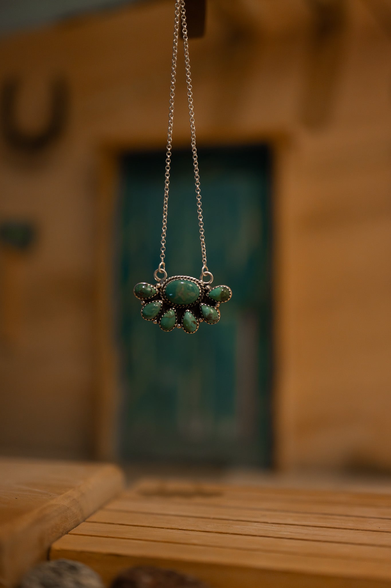 Half Cluster Turquoise Necklace