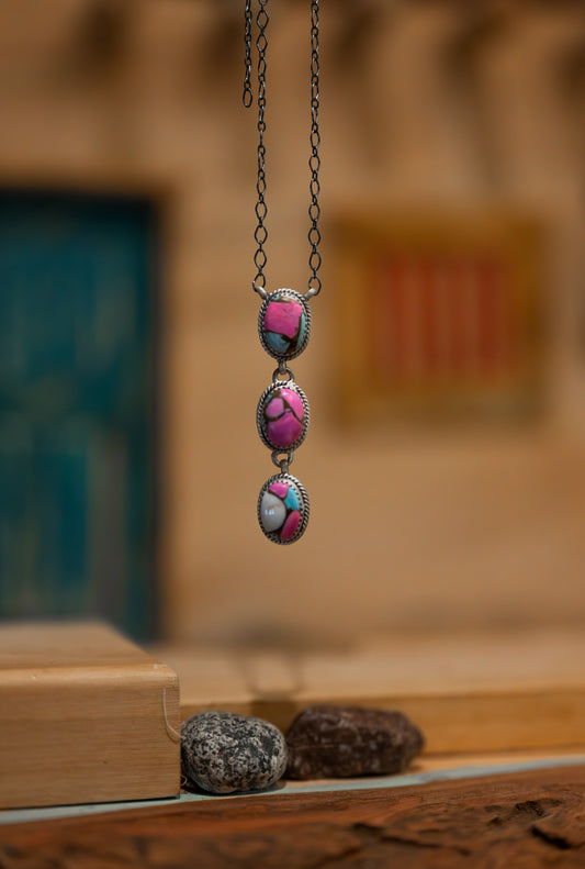 Cotton Candy Drop Necklace