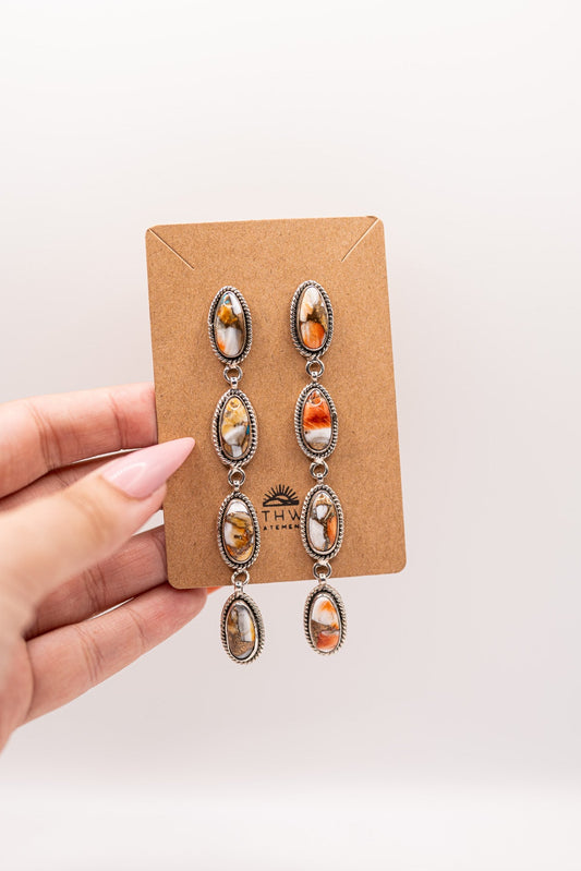 Spiny Oyster Drop Dangle Earrings