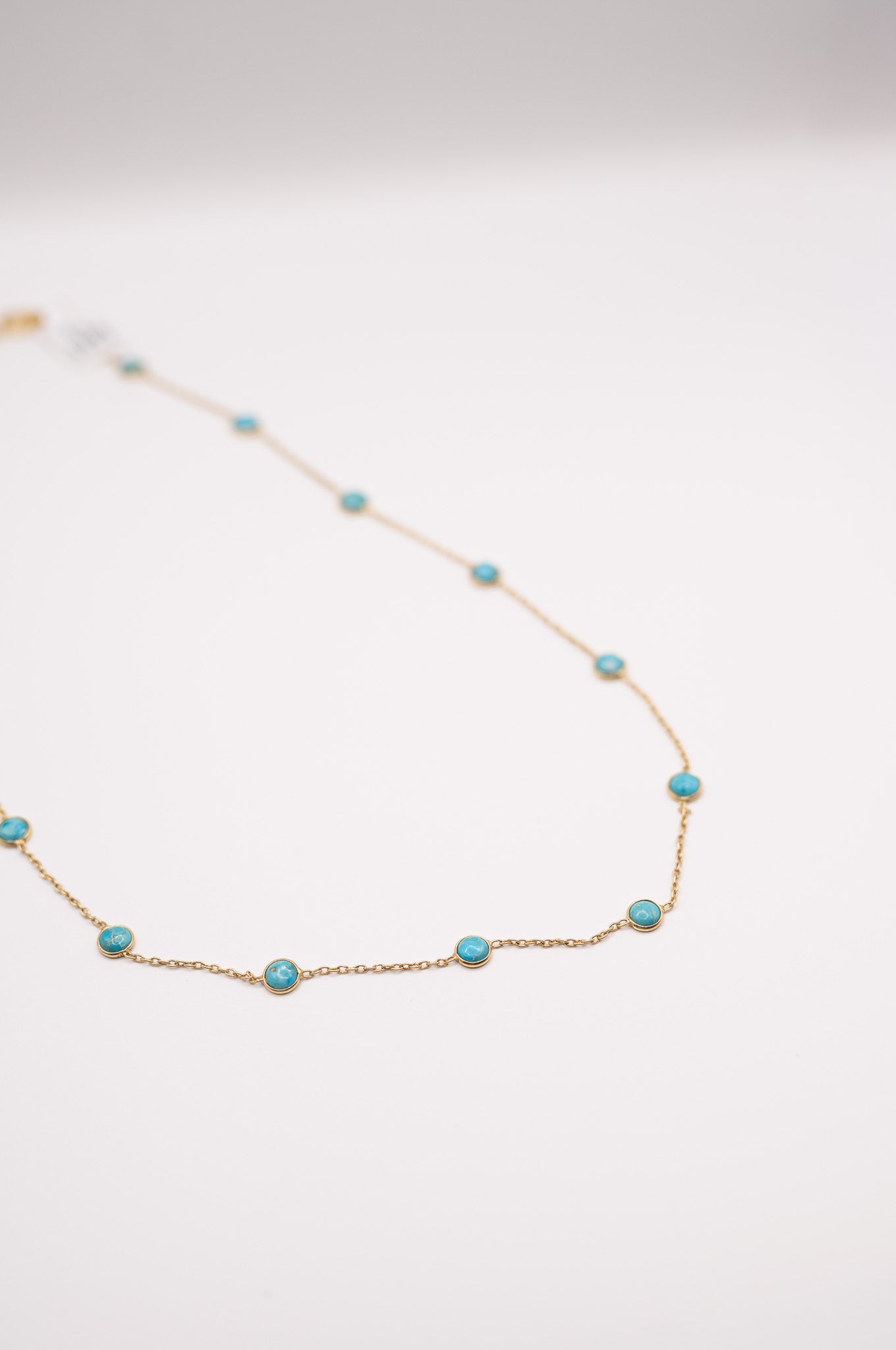 Turquoise and 14K Gold Plated Necklace